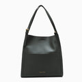 Luxurious leather tote bag in rich brown, featuring spacious interior and sturdy handles, front view