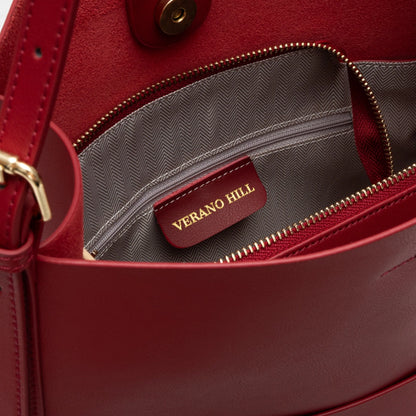 Luxurious leather tote bag in rich brown, featuring spacious interior and sturdy handles, front view — 28 — view 28