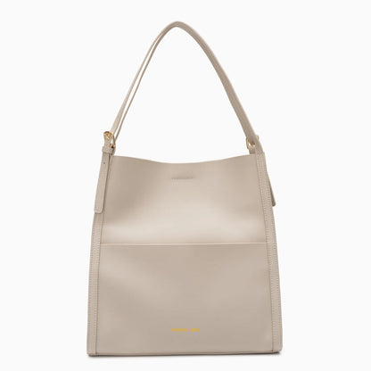 Luxurious leather tote bag in rich brown with sturdy handles and a spacious interior, front view — 9 — view 9