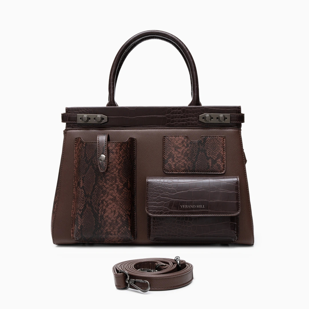 Charming crochet tote bag in a vibrant color, featuring intricate patterns and sturdy handles, top view — 12 — view 12