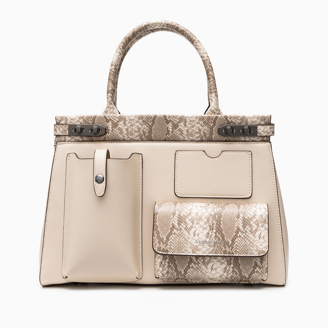 Crochet tote bag in a charming design featuring woven texture and spacious interior, shown — view 13 — view 13