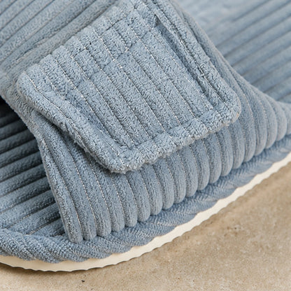 velcro shoes — Gray corduroy strap and ribbed texture detail — view 7
