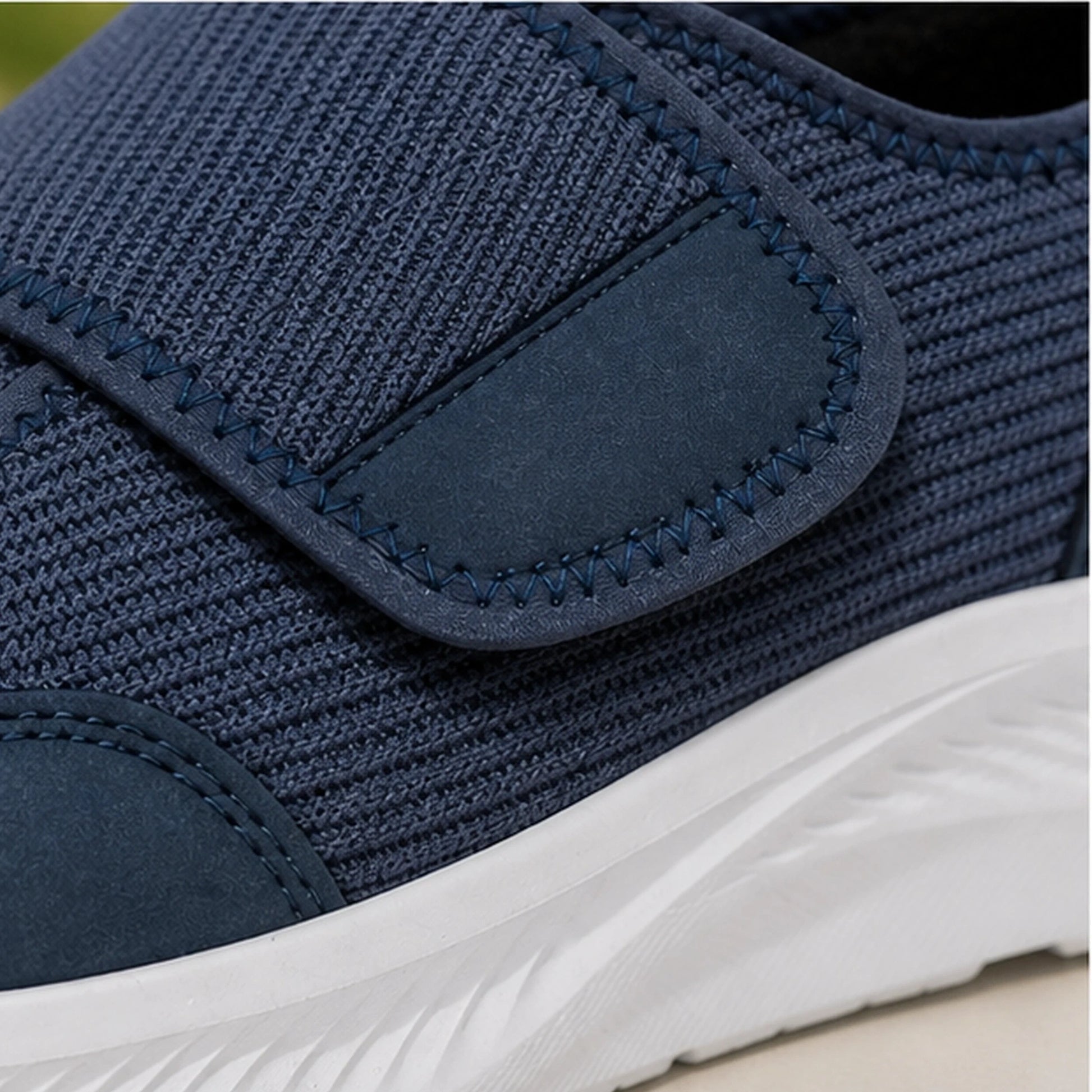 velcro shoes — Mist Blue strap and breathable mesh detail — view 7
