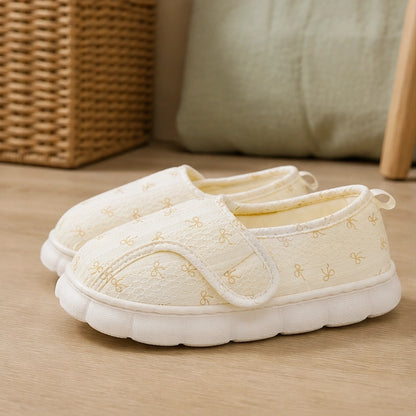 Golden Bow indoor velcro shoes true side view — view 5